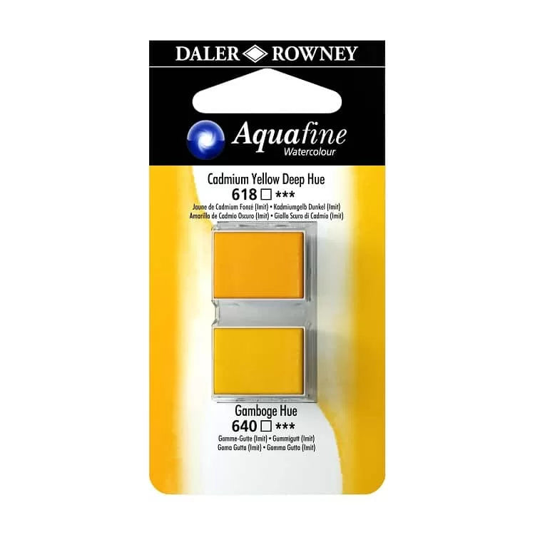 Daler Rowney Watercolour Half-Pan Blister Set of 2