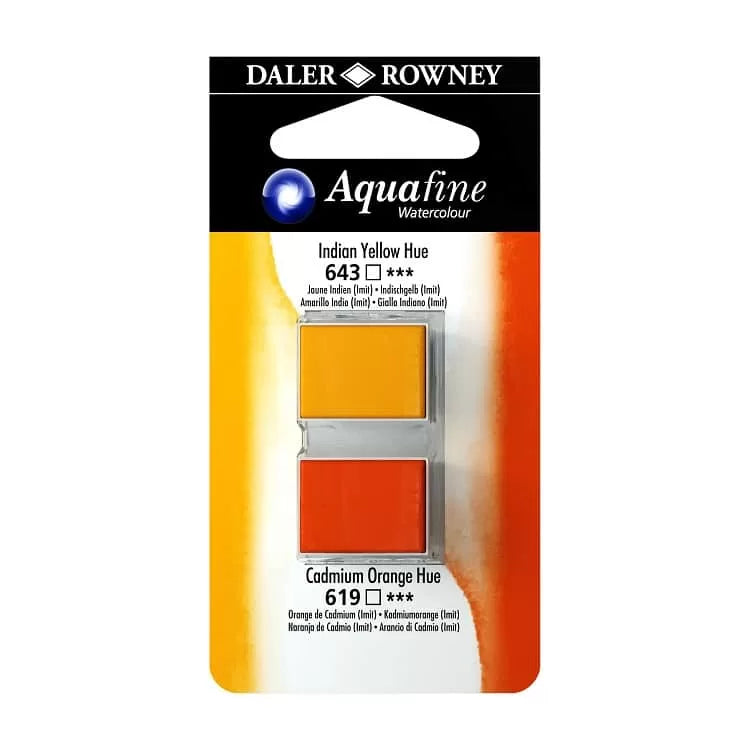 Daler Rowney Watercolour Half-Pan Blister Set of 2