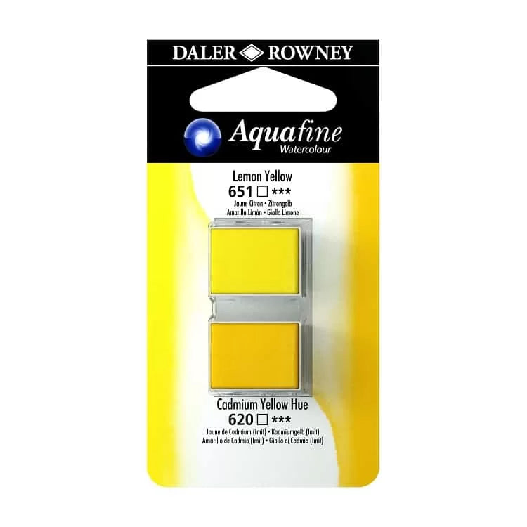 Daler Rowney Watercolour Half-Pan Blister Set of 2