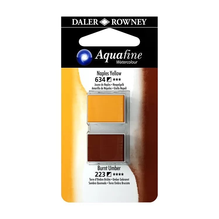 Daler Rowney Watercolour Half-Pan Blister Set of 2