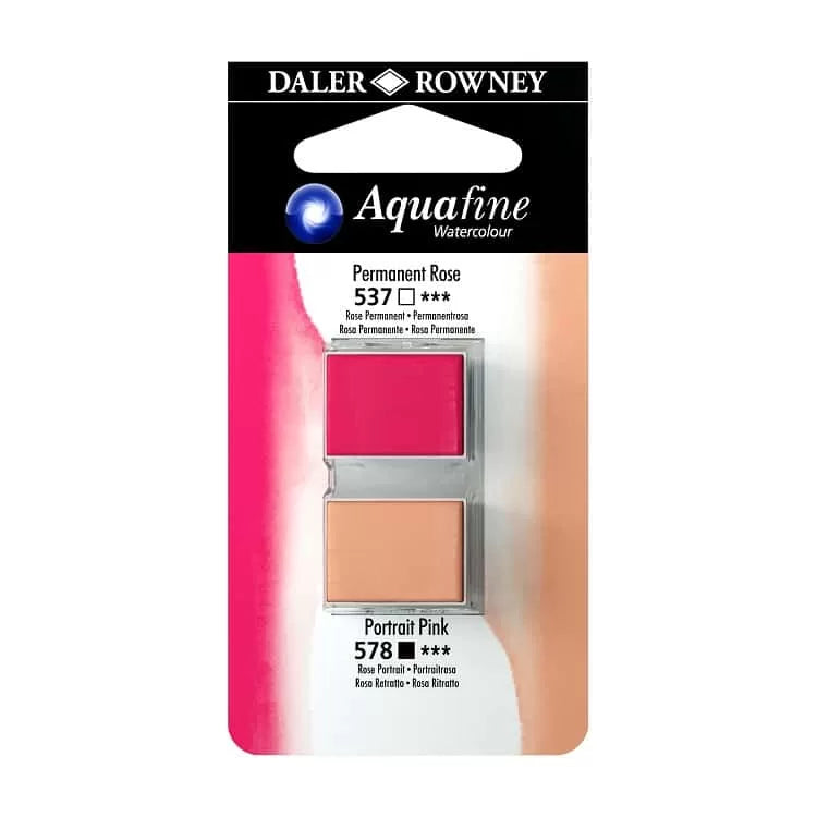 Daler Rowney Watercolour Half-Pan Blister Set of 2