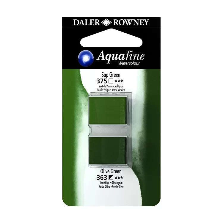 Daler Rowney Watercolour Half-Pan Blister Set of 2
