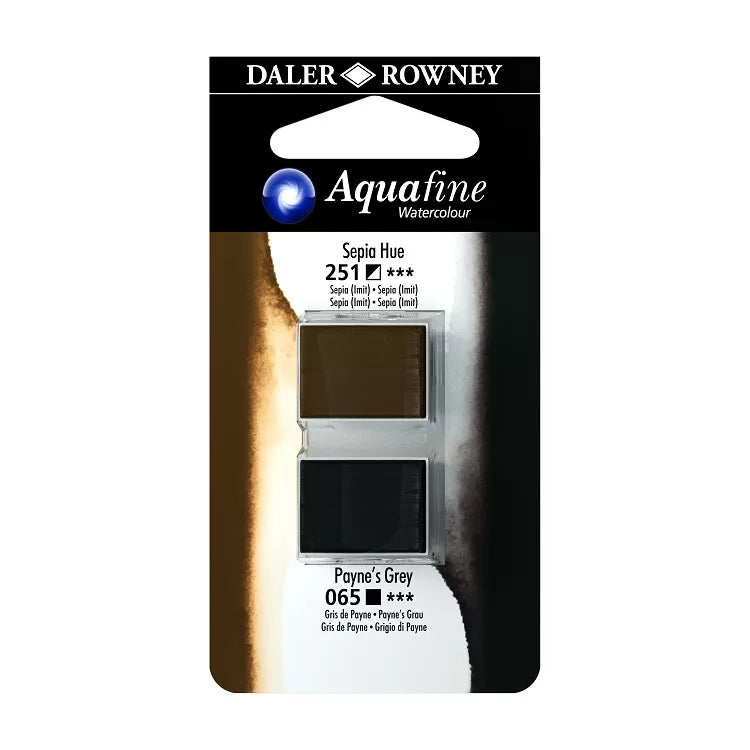 Daler Rowney Watercolour Half-Pan Blister Set of 2