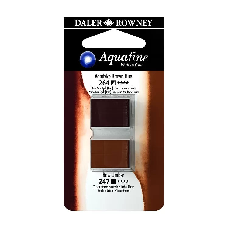 Daler Rowney Watercolour Half-Pan Blister Set of 2