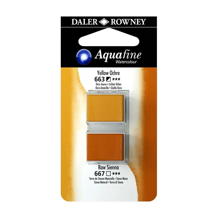 Daler Rowney Watercolour Half-Pan Blister Set of 2