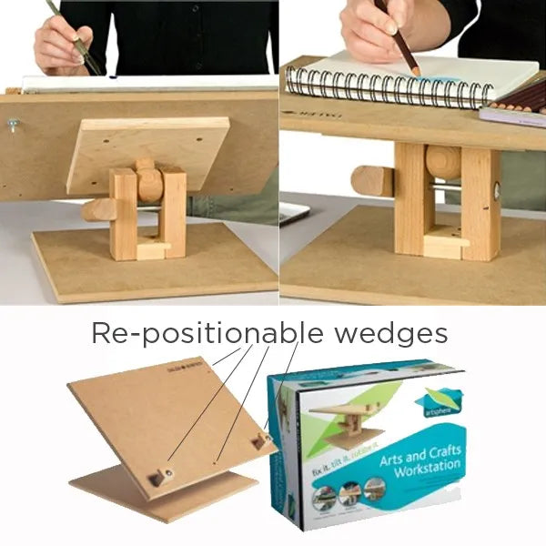 Daler Rowney ArtSphere Wooden Table Easel angle view