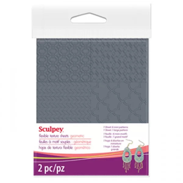 sculpey flexible texture geometric