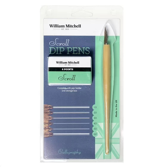 william mitchell scroll dip pen