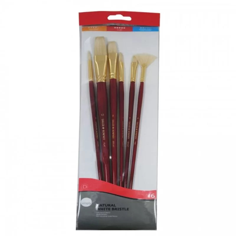 Daler Rowney Simply 7 Brush Wallet Natural White Bristle
