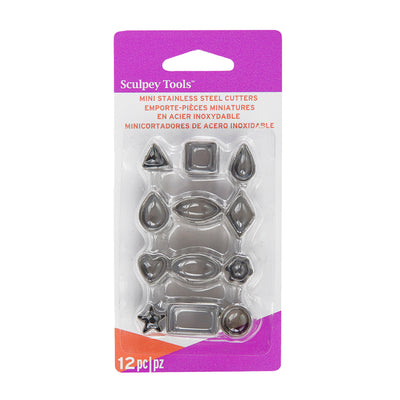 Sculpey Tools Mini Stainless Steel Cutters 12 Pcs