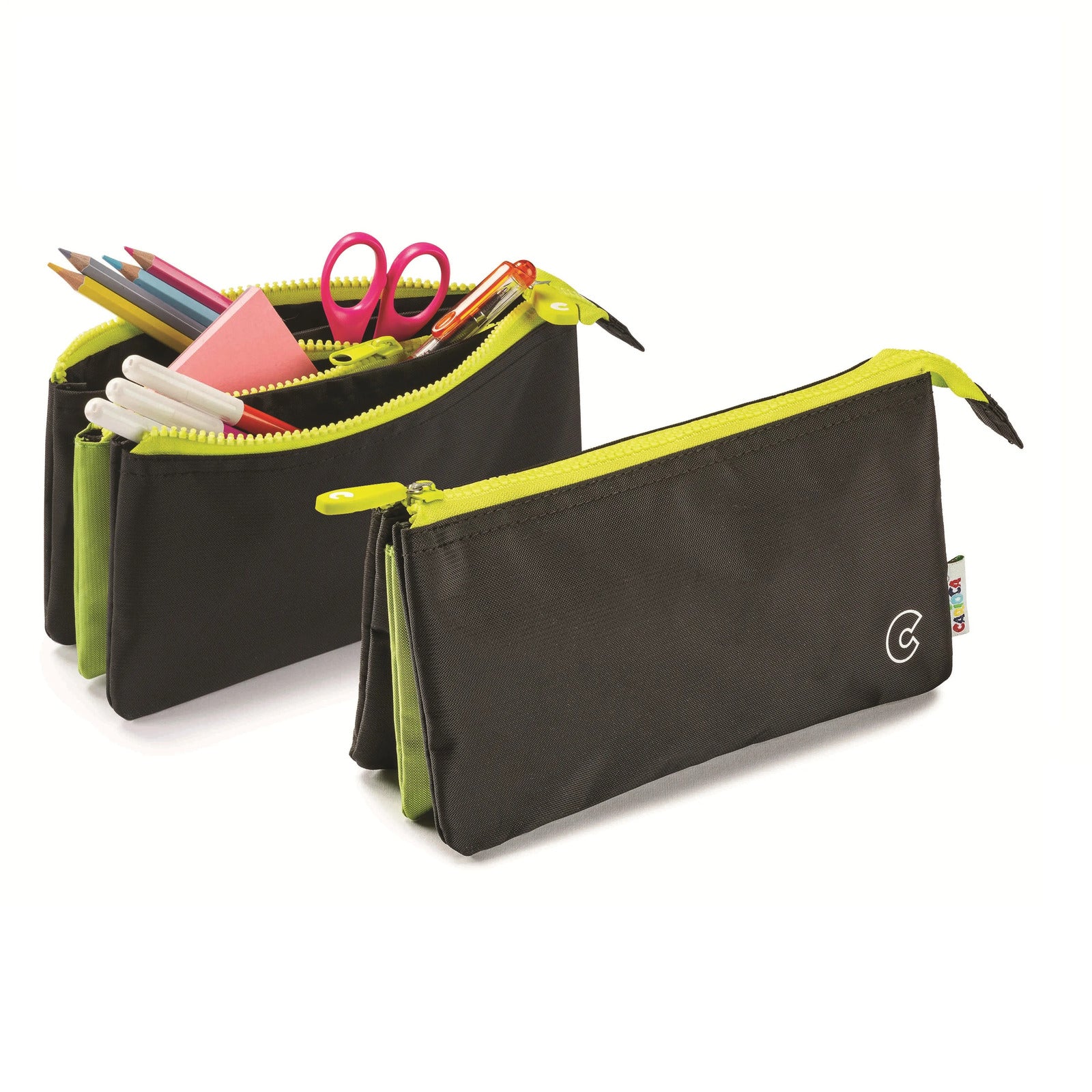 23283_Black_CARIOCA_Pencil Case Multipocket Fluo Pouch