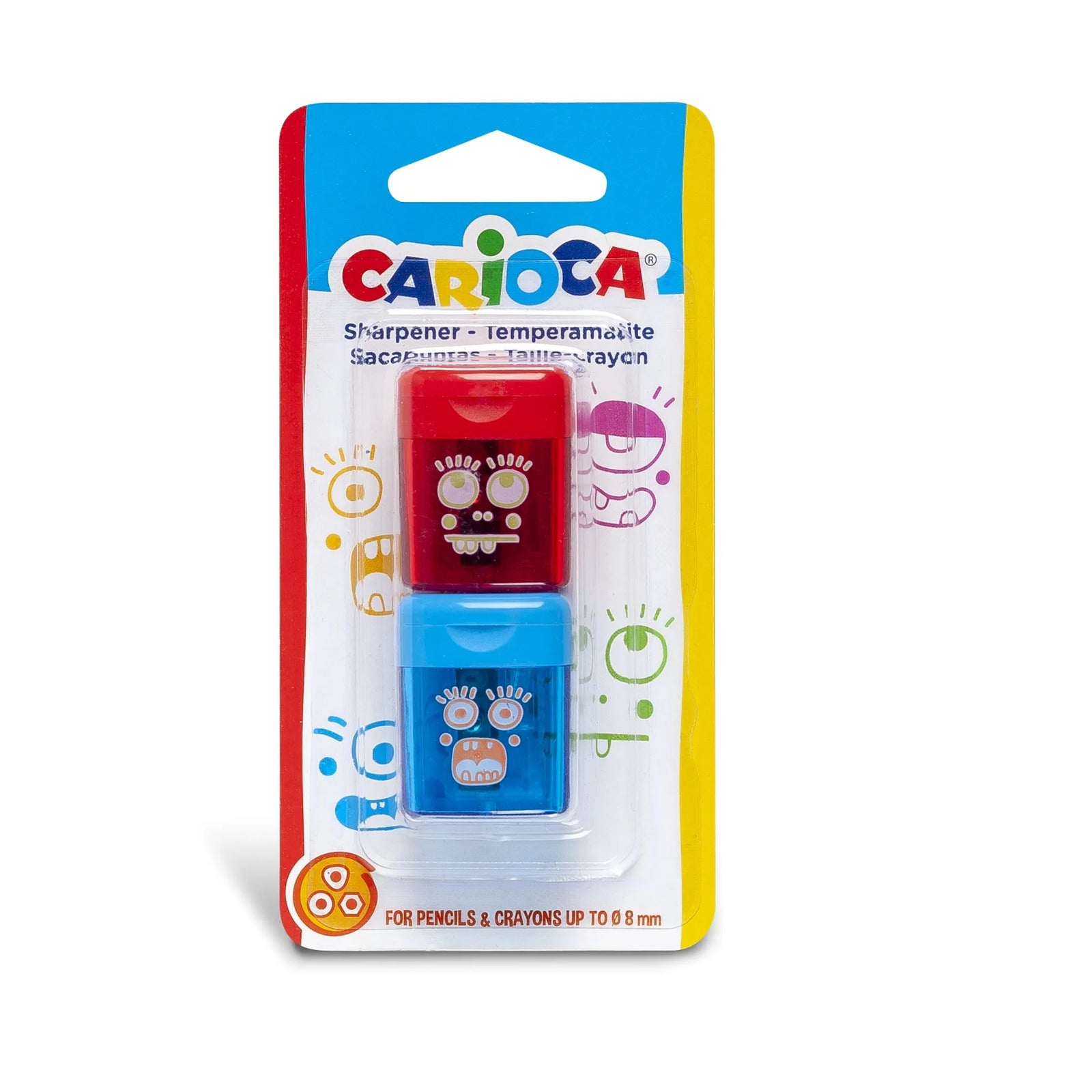 42097_Rosso-Blu_CARIOCA_Sharpeners_Blister_2 pcs