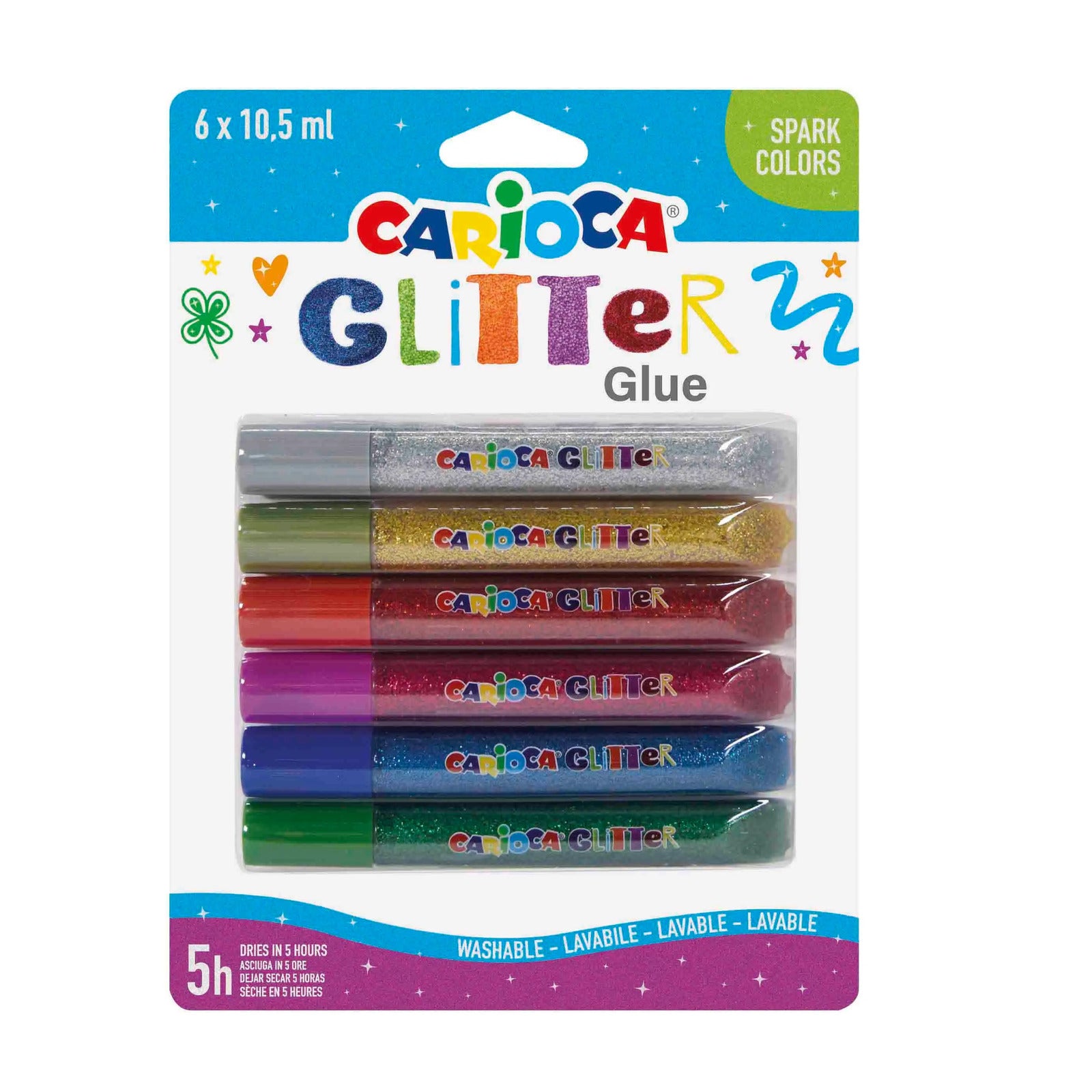 42110_CARIOCA Glitter Glue SPARK_Blister_6pcs