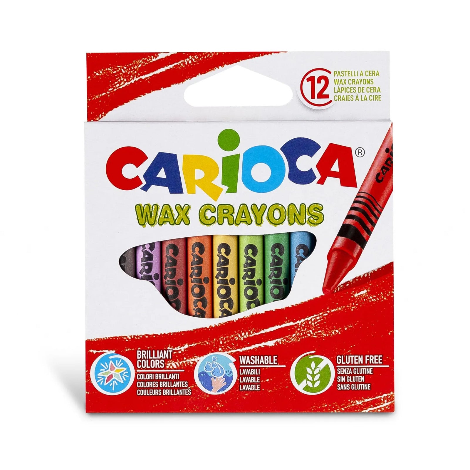 42366_CARIOCA_Wax Crayons_Box_12 pcs