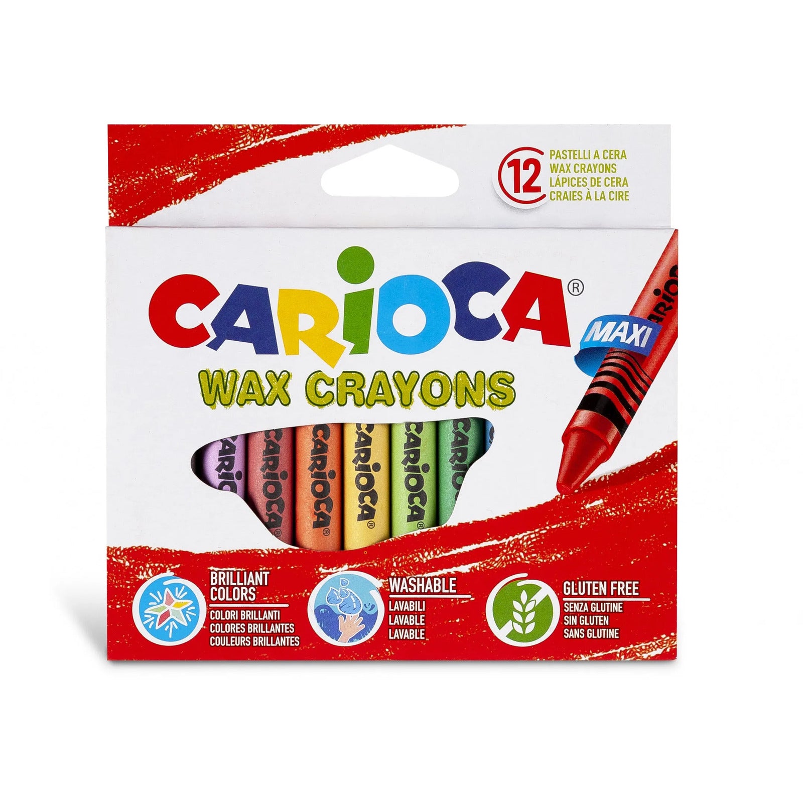 42369_CARIOCA_Wax Crayons Maxi_Box_12 pcs