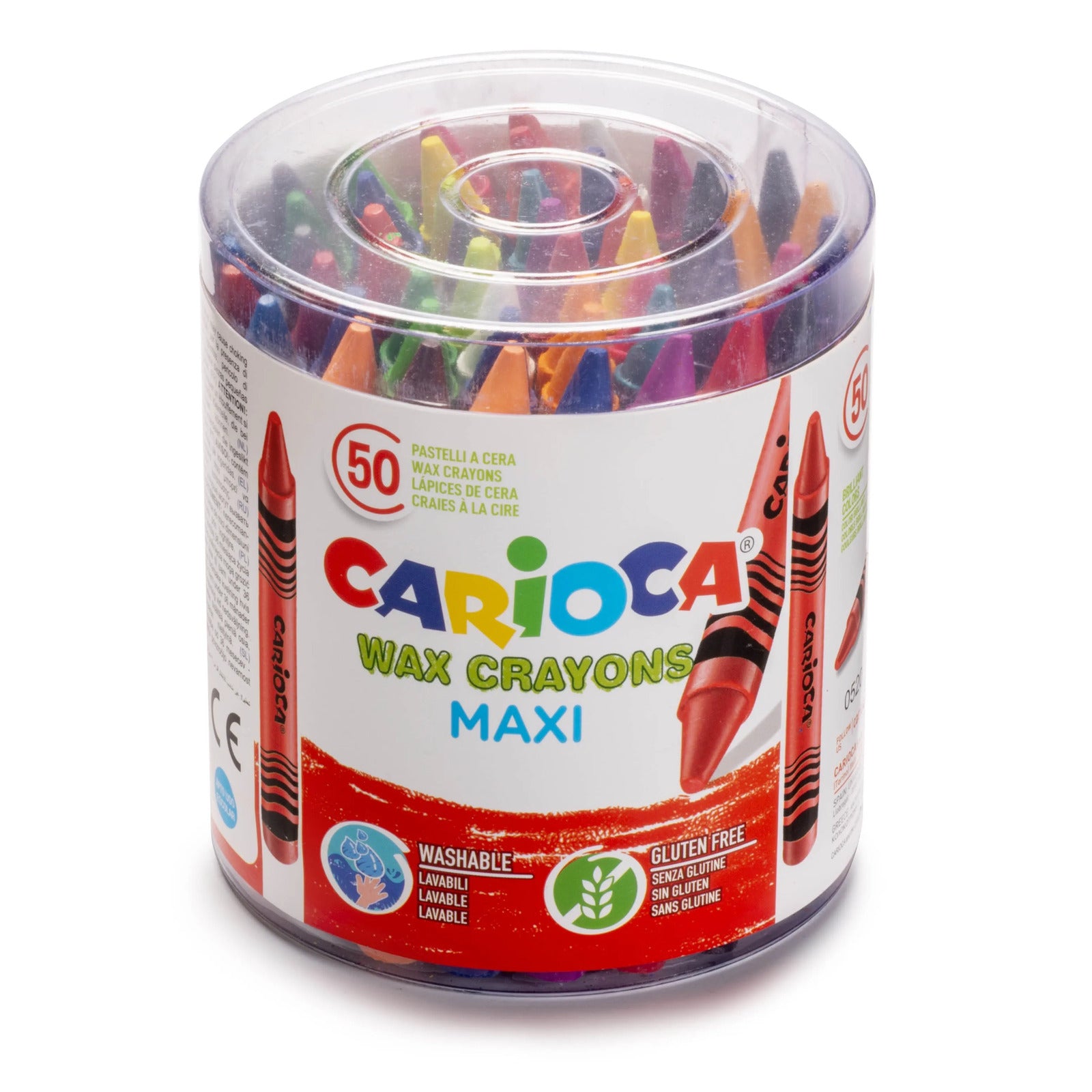 42388_CARIOCA_Wax Crayons Maxi_Jar_50 pcs