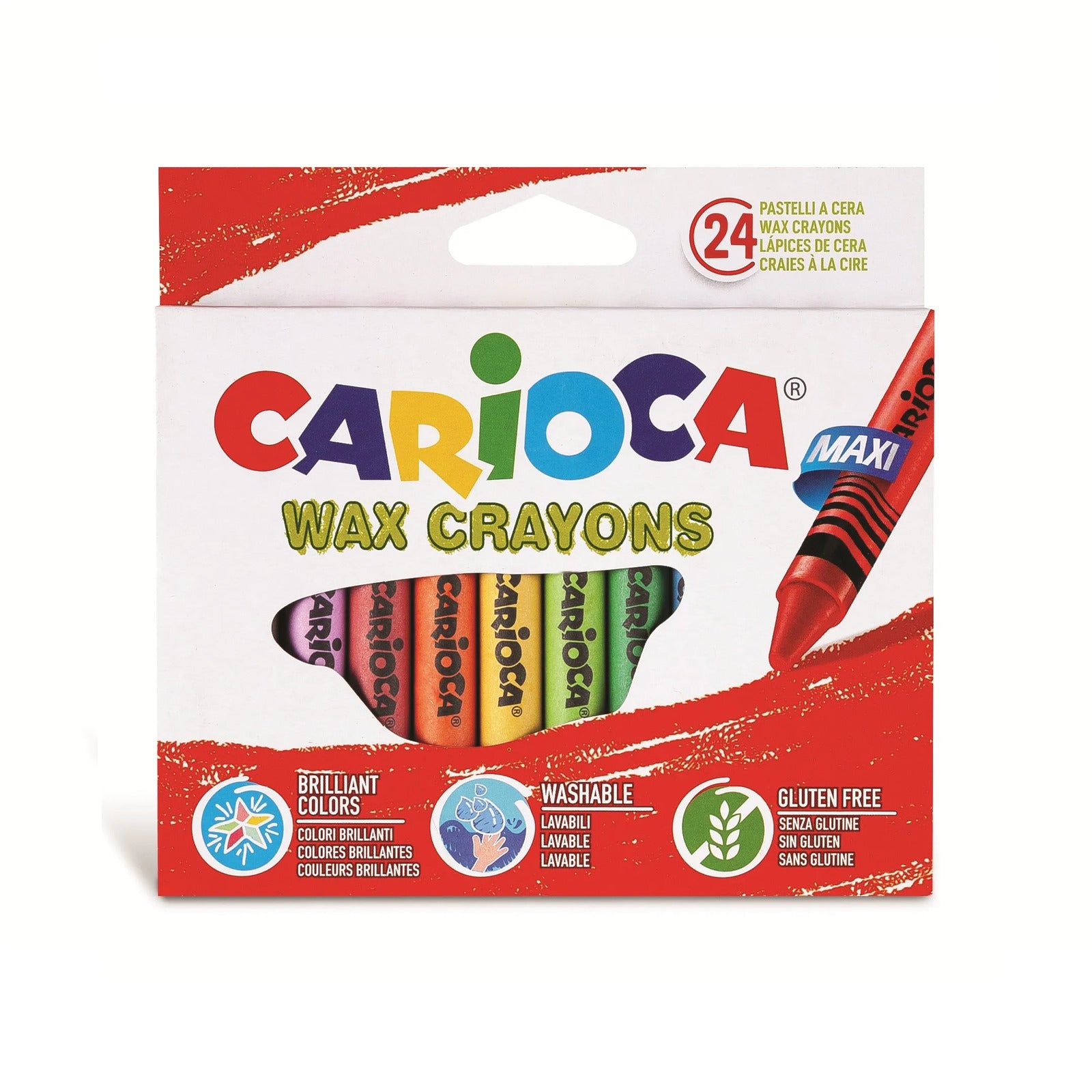 42390_CARIOCA_Wax Crayons Maxi_Box_24 pcs