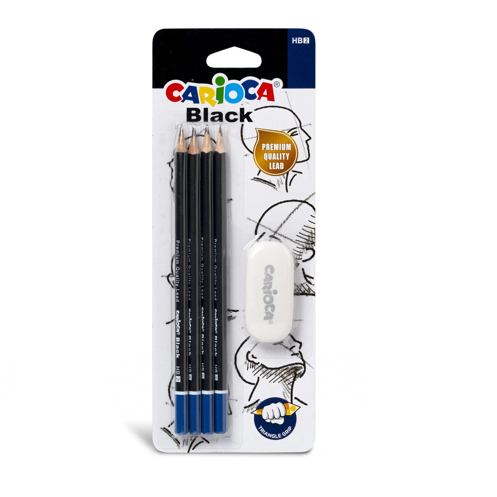 42513_CARIOCA_Black Pencils_Blister_5 pcs