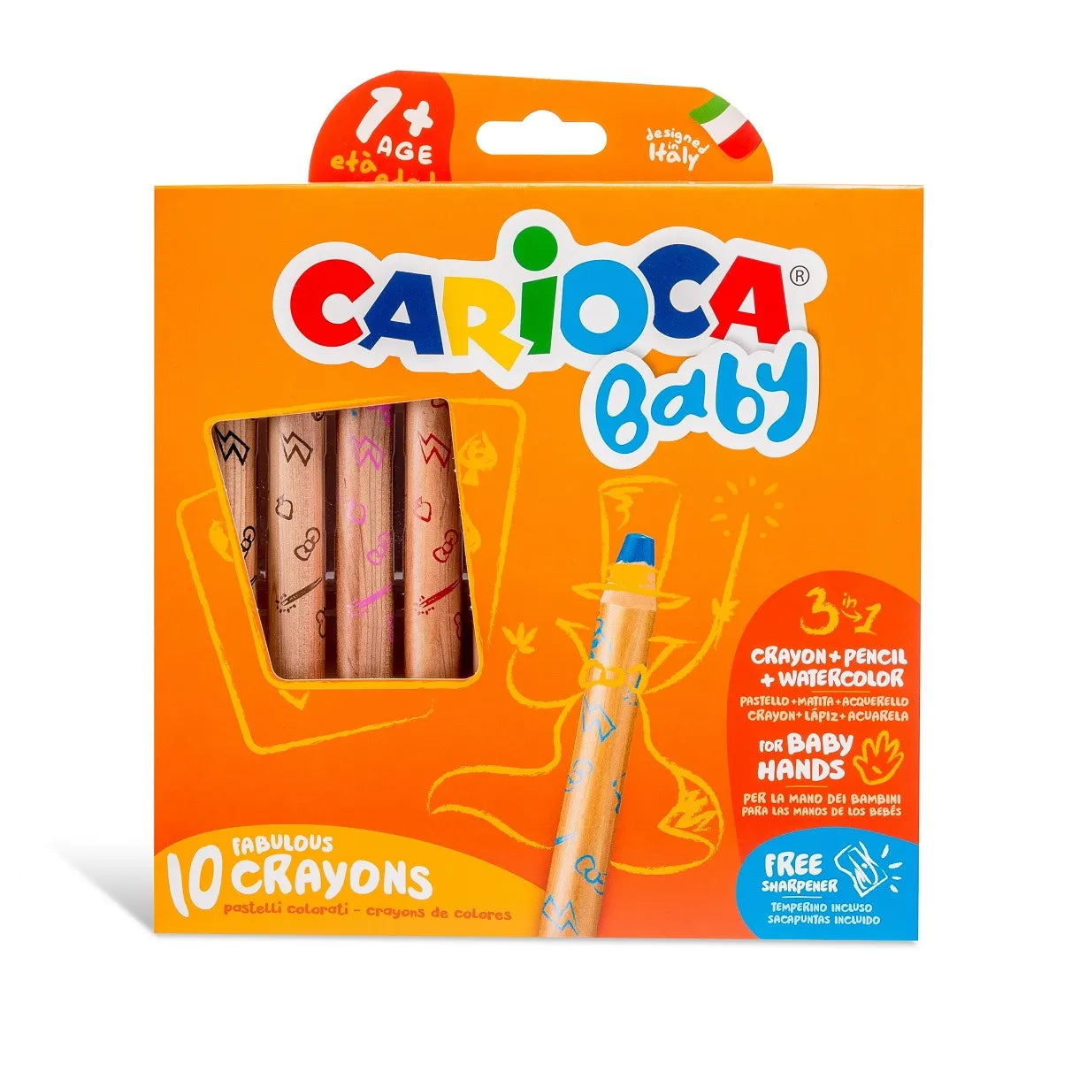 42818_CARIOCA Baby_Fabulous Crayons 1+_Box_12 pcs