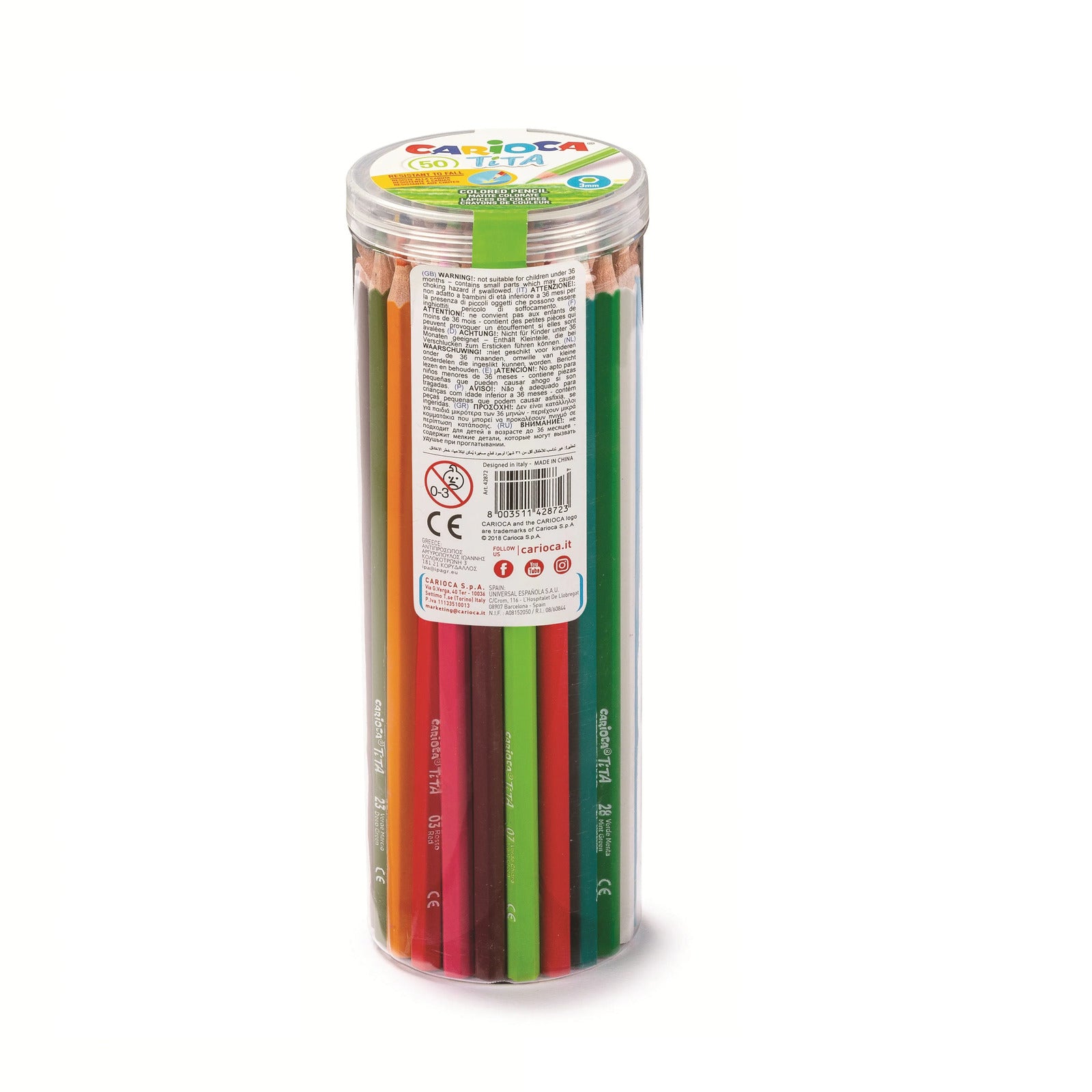 42872_CARIOCA_Tita_Trasparent Tube_50 pcs