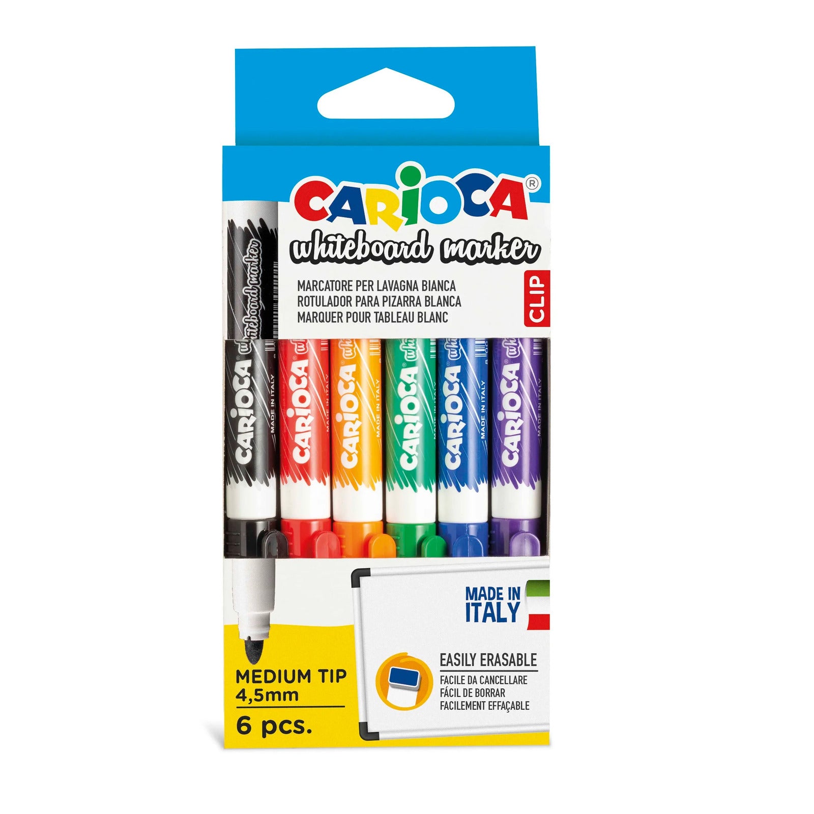 42921_CARIOCA_Whiteboard Marker Clip_Box_6 pcs