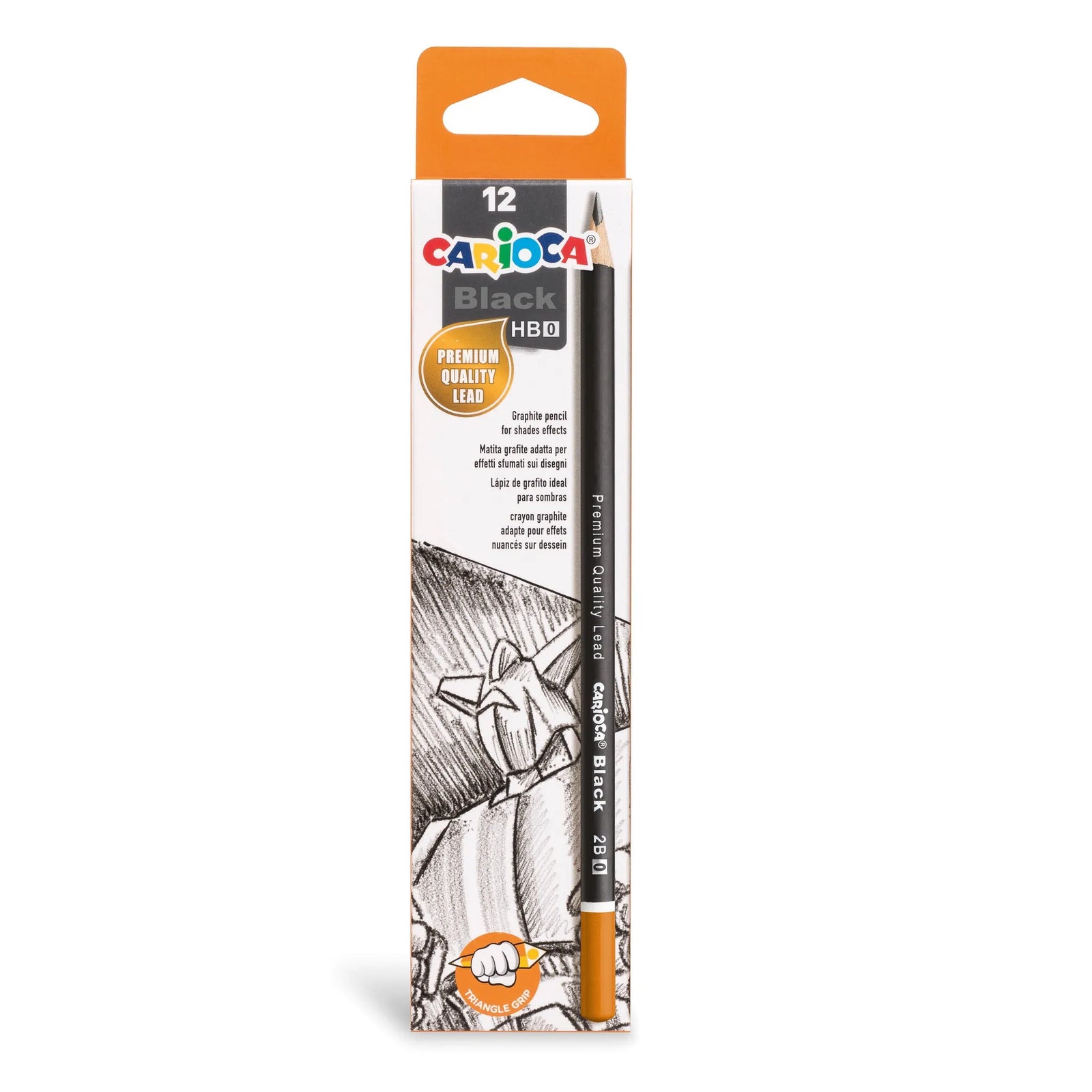 42931_CARIOCA_Black Pencils HB-0_Box_12 pcs