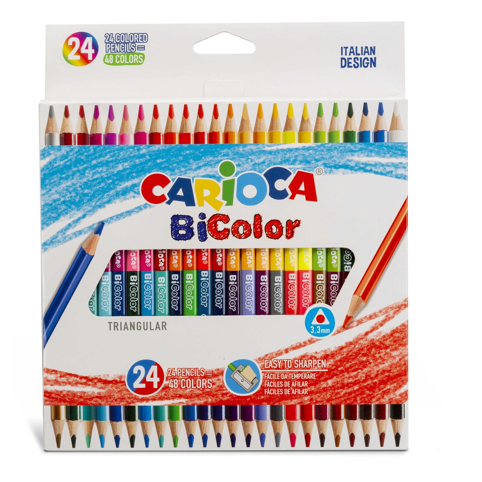 43031_CARIOCA_Bicolor Pencils_Box_24 pcs