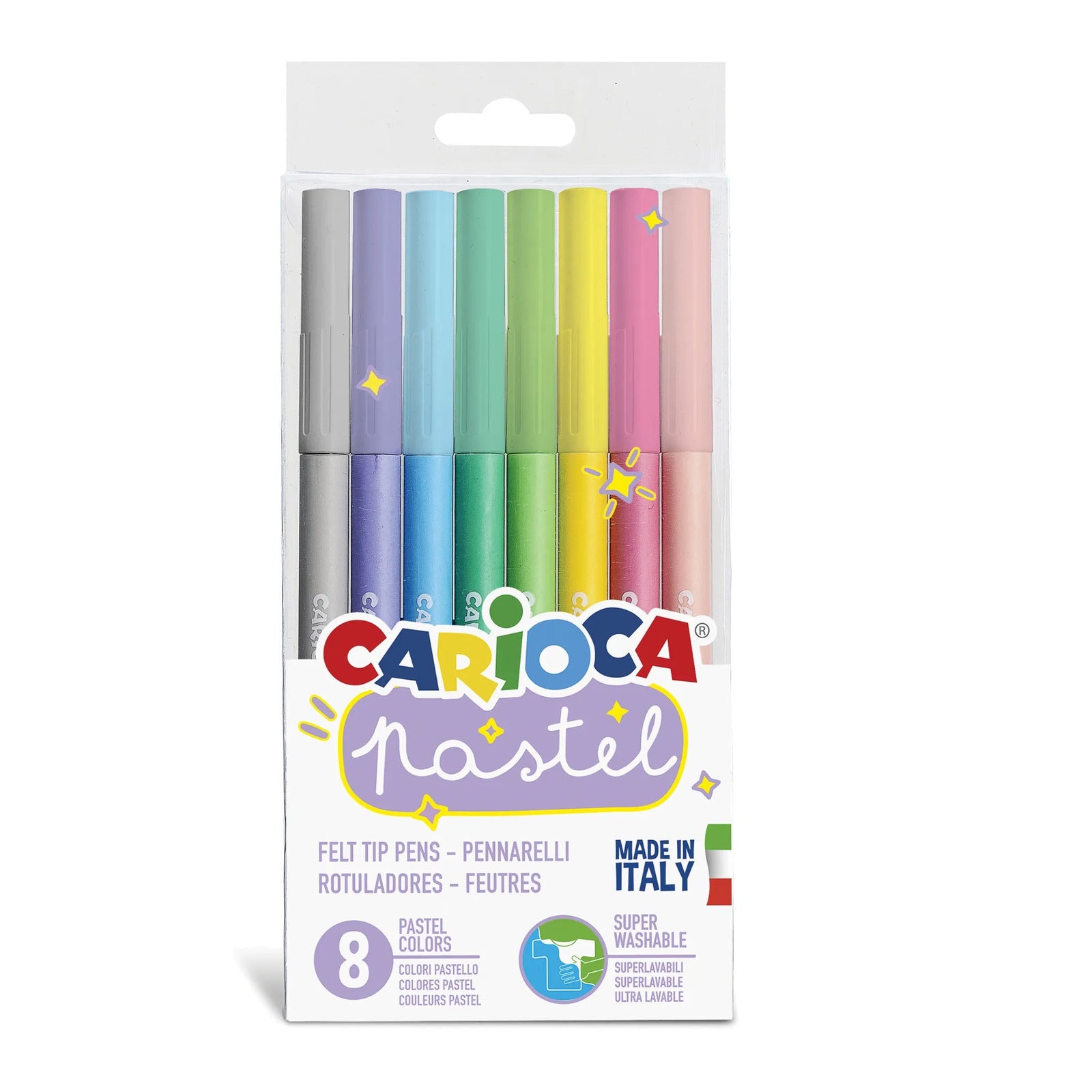 43032_CARIOCA_Pastel Felt tip Pens_Box_8 pcs