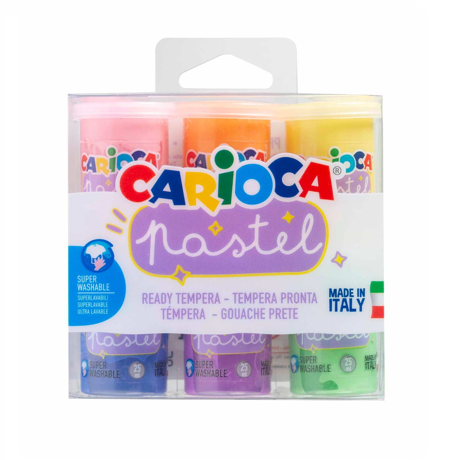 43185_CARIOCA_Jars Tempera Pastel 25 ml_Box_6 pcs