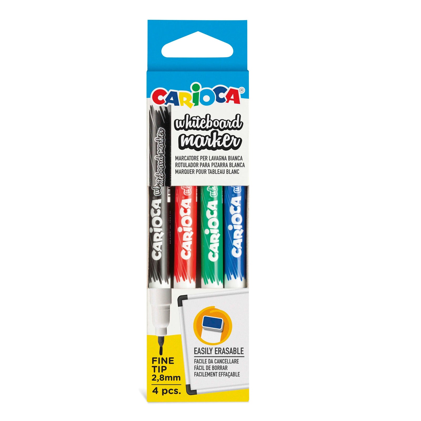 43231_CARIOCA_Whiteboard Marker Fine_Box_4 pcs