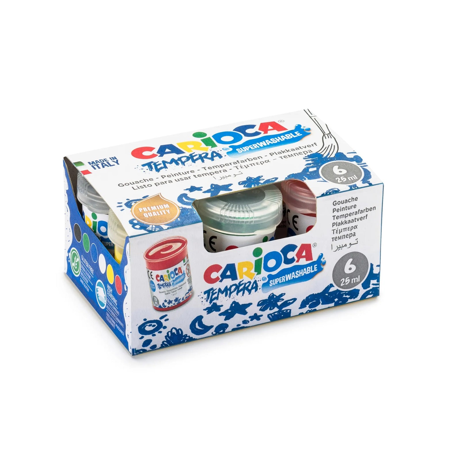 KO022_CARIOCA_Jars Tempera 25ml_Box_6 pcs