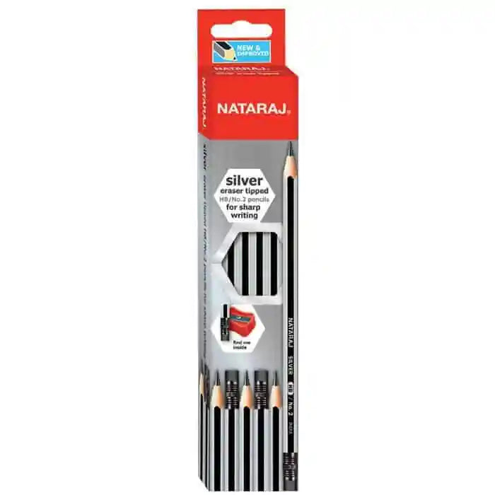 Nataraj-Silver-Pencils-2HB-12