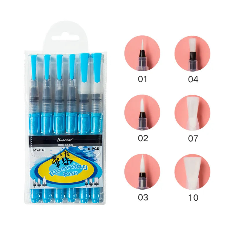 SUPERIOR Empty Brush Pen Set Of 6