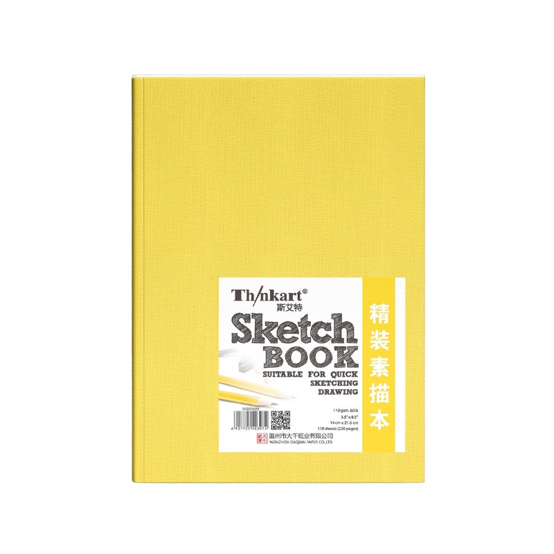 Thinkart Hardcover Sketch & Drawing Pad Warm White 21.6 x 14 cm 110 Sheets 110g