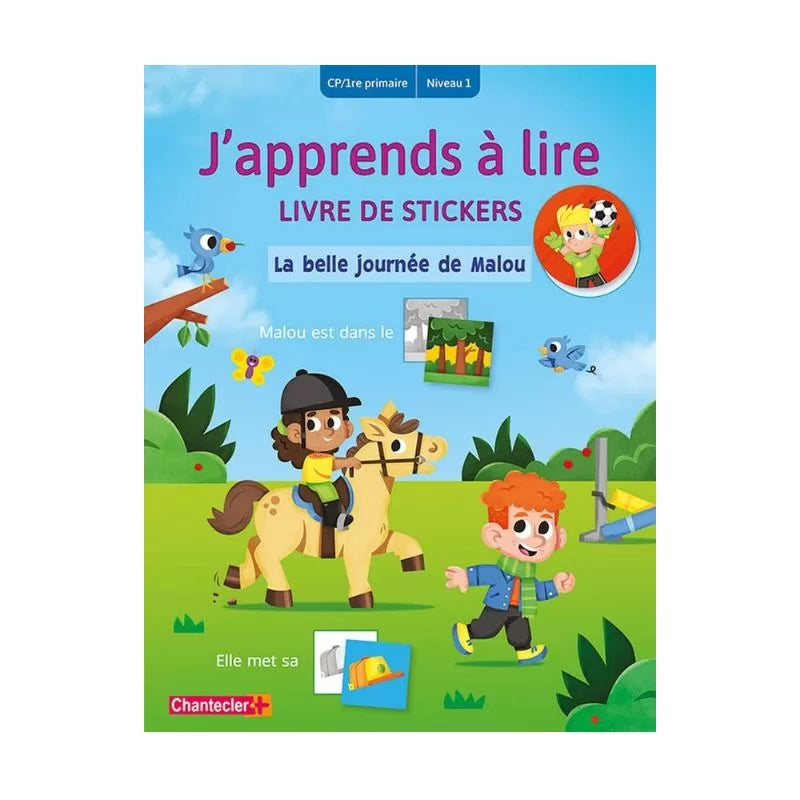 J’apprends à lire livre de stickers – La belle journée de Malou