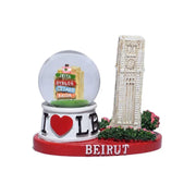 Statue Clock tower with Snowglobe I Love LB – 9252