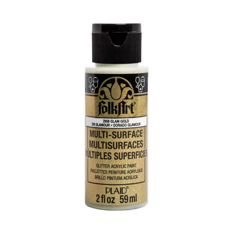 FolkArt Multi-Surface Glitter Acrylic Paints 2 oz