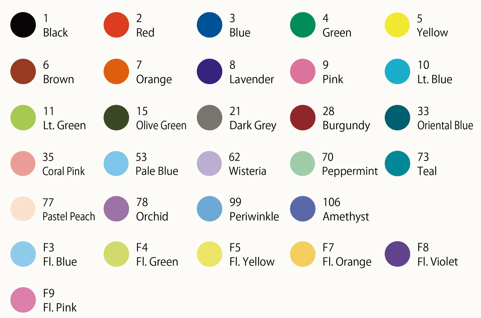 4300 COLOR CHART