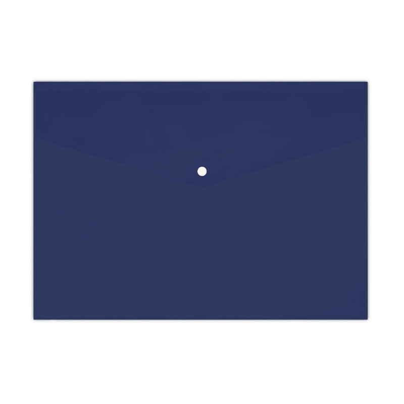 Plastic Envelope File With Button A4 25Mic Opaque Colored
