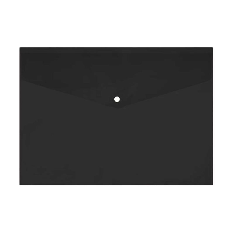 Plastic Envelope File With Button A4 25Mic Opaque Colored