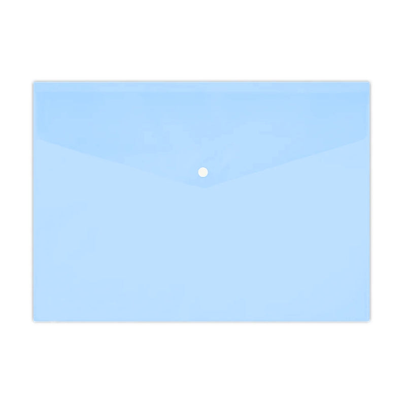 Plastic Envelope File With Button A4 25Mic Opaque Colored