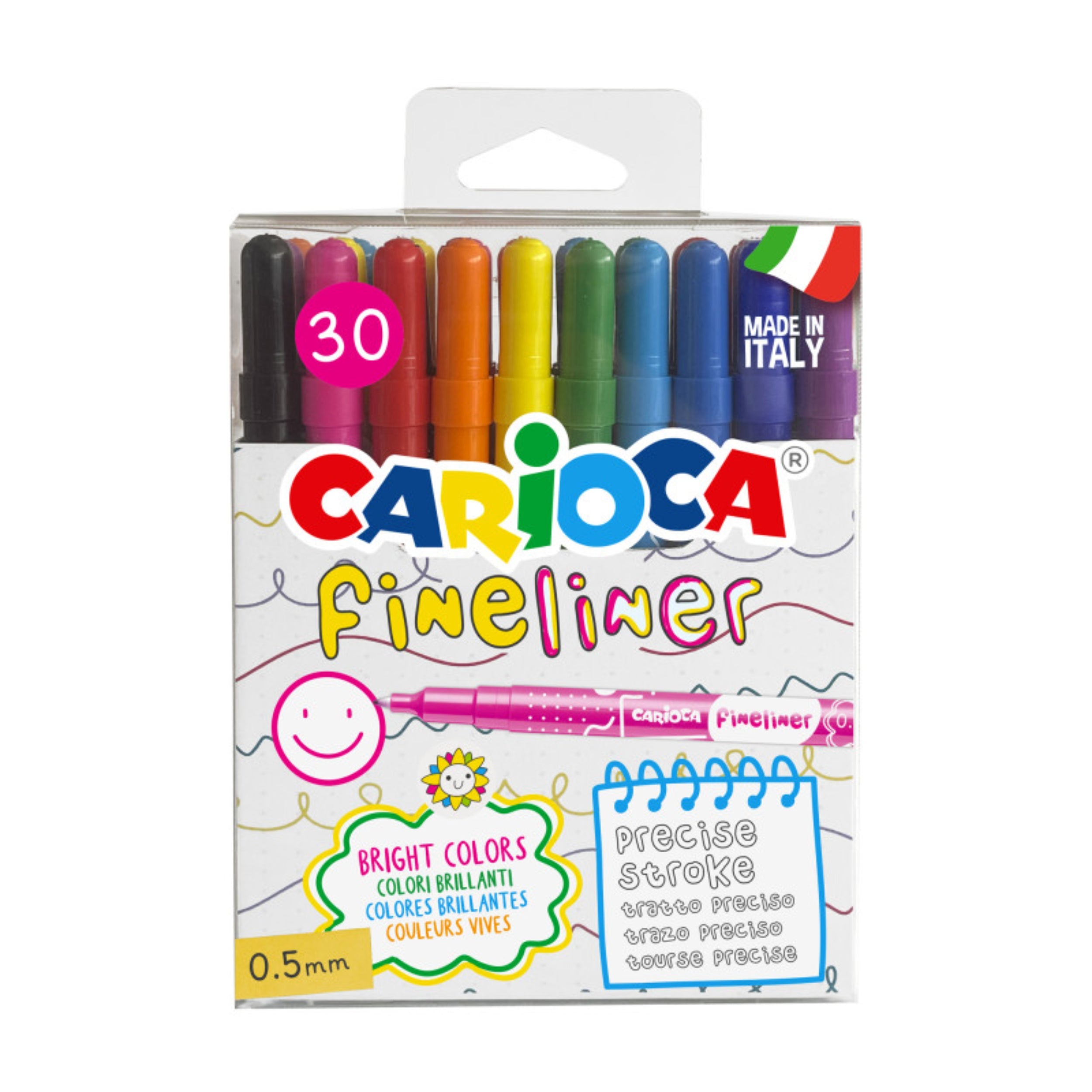 Carioca Fineliner 0.5mm - 30 Pcs