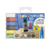 Carioca Maxi Tip Acrylic Paint Markers - 6 Pcs