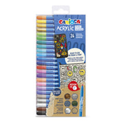 Carioca Acrylic Paint Marker Medium Tip - 24 Pcs