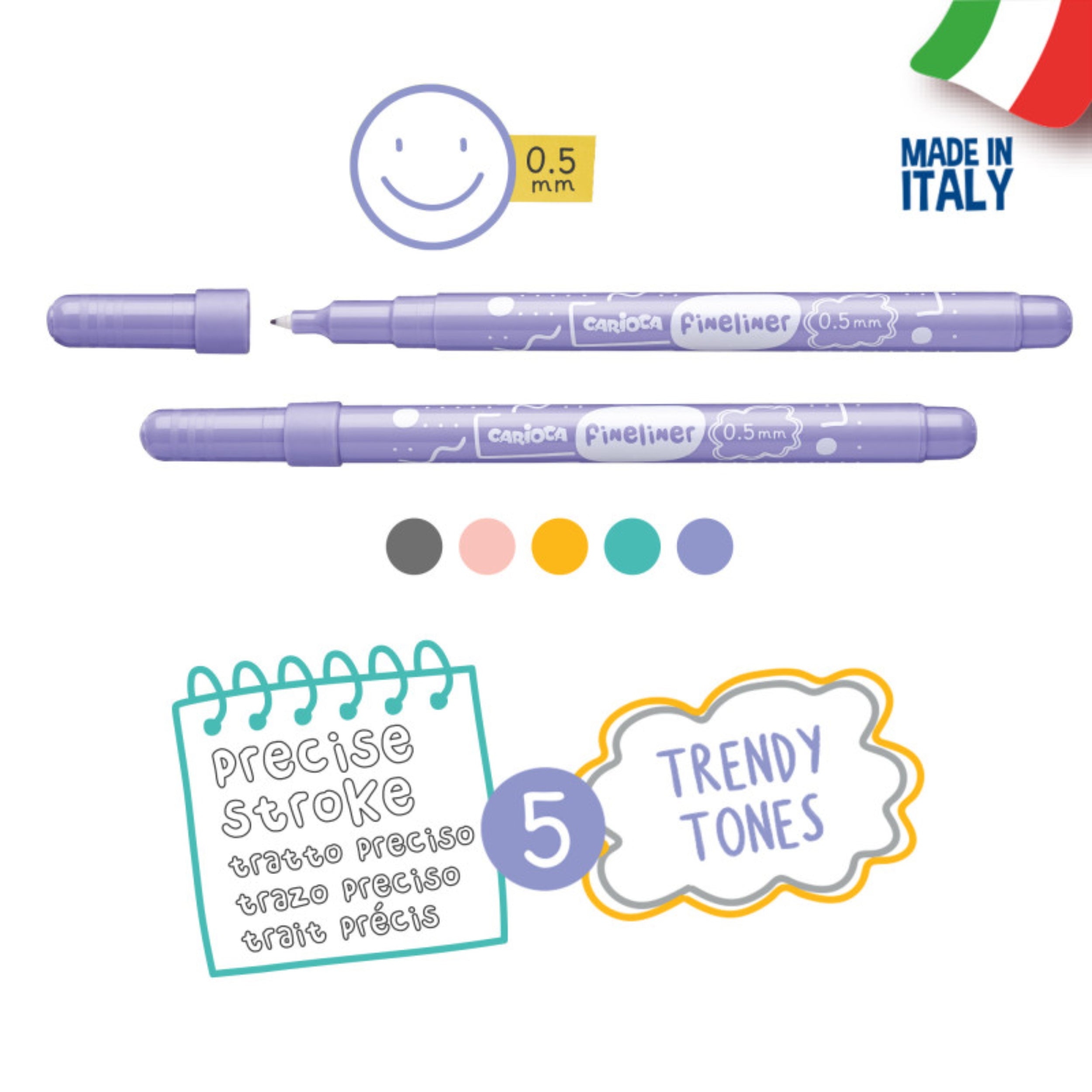 Carioca Fineliner Music - 5 Pcs