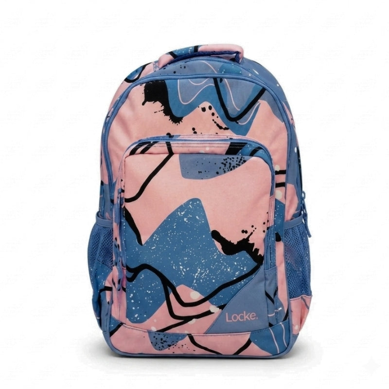 Locker School Kids Backpack Pink Blue