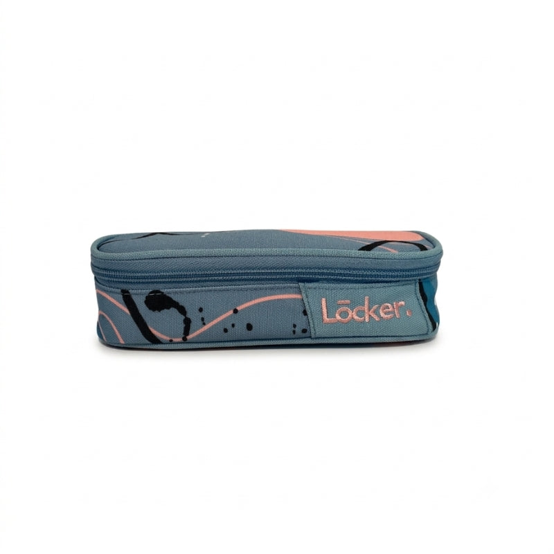 Locker School Kids Pencil Case Pink Blue