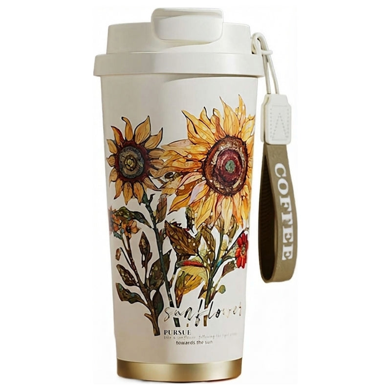 Coffee Cup Stainless Steel And Ceramic 520ml