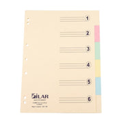 Bristol Dividers 1-6 Colored