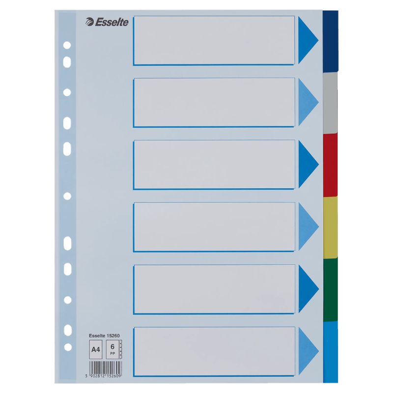 Esselte Divider A4 6 Tabs